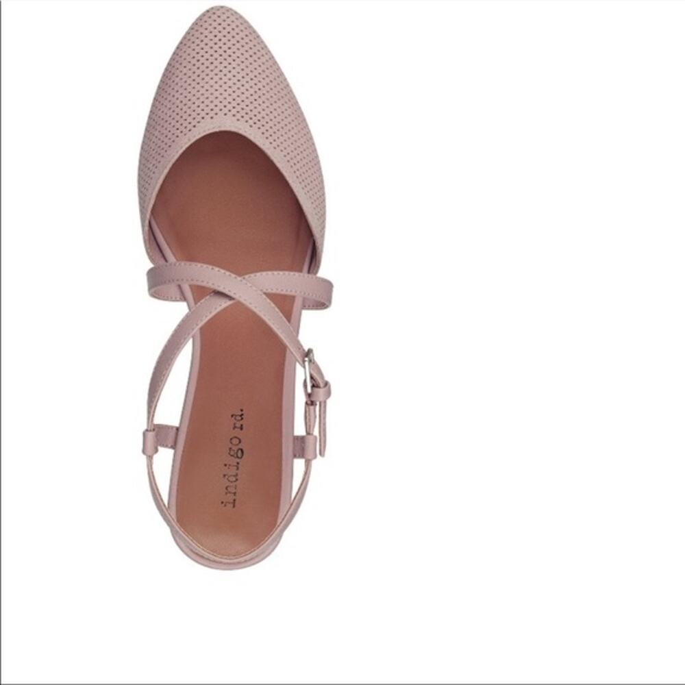 Indigo Rd. Genetic Pointed Toe Vegan Friendly Slingback Flats blush pink sz 6 - Picture 4 of 8